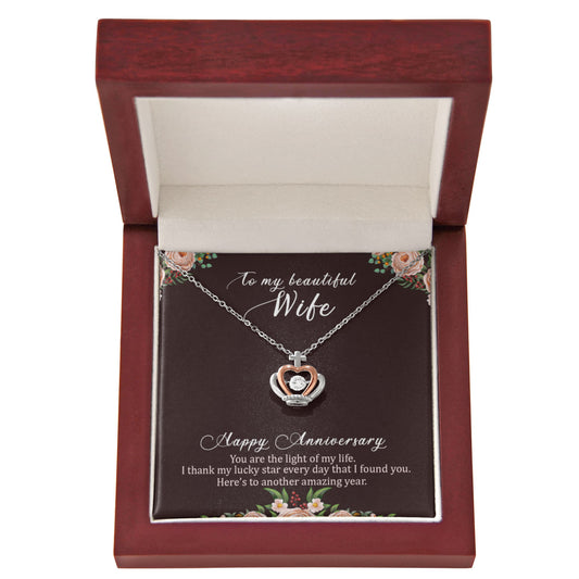 Crown Pendant Necklace: Happy Anniversary To My Beautiful Wife