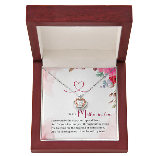Baby Feet Heart Necklace:To My Mother In Law