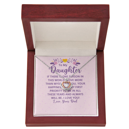 Crown Pendant Necklace: To My Daughter Love Your Dad