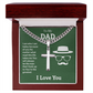 Artisan Cross with Cuban Link Chain: To My Dad I Love You