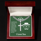 Artisan Cross with Cuban Link Chain: To My Dad I Love You