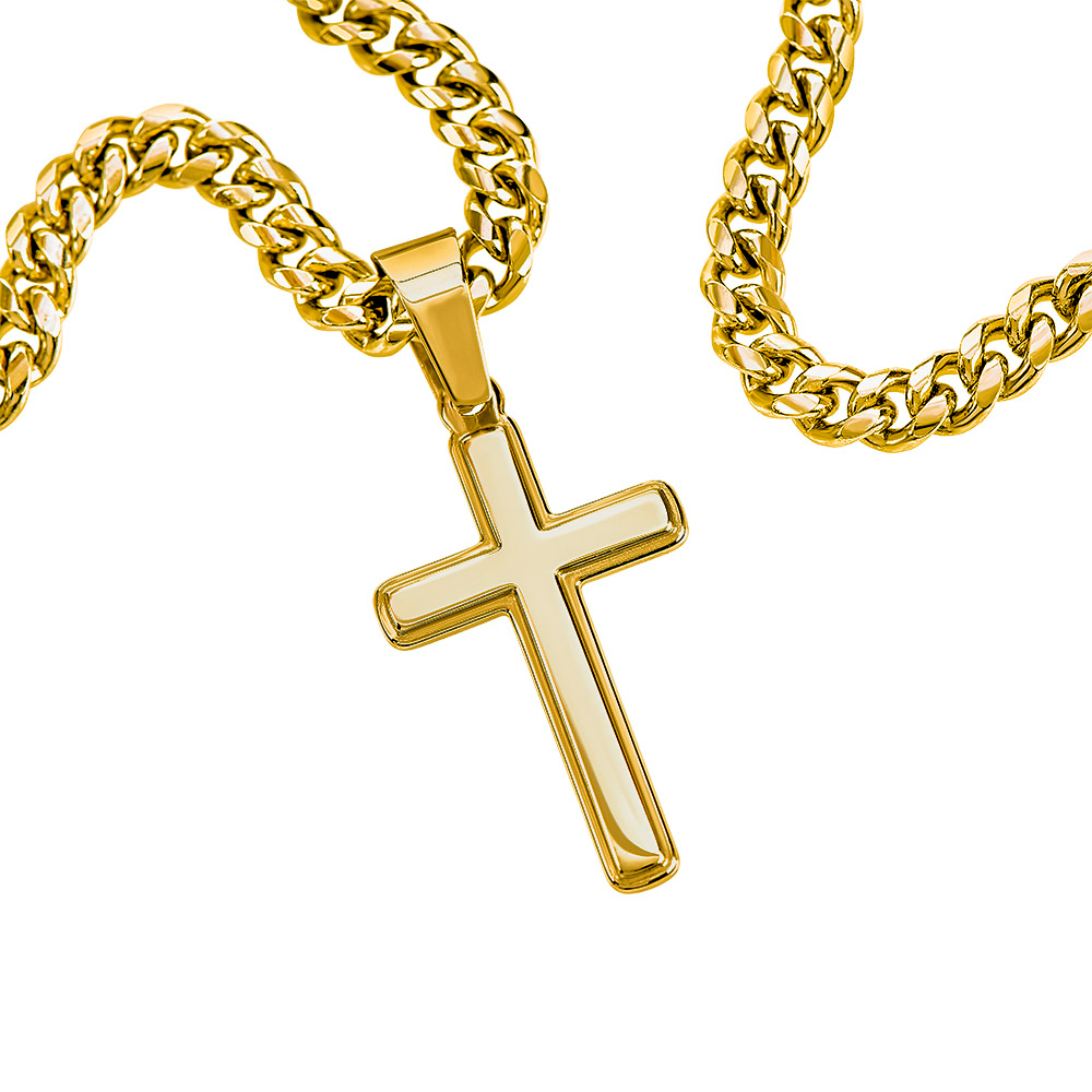 Artisan Cross with Cuban Link Chain: Dad  You Are  A Remarkable  Man